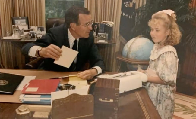 When Larisa DeSantis was 9 years old, she had the opportunity to meet with then-President George H.W. Bush in the Oval Office in her capacity as the national poster child for the Epilepsy Foundation of America.