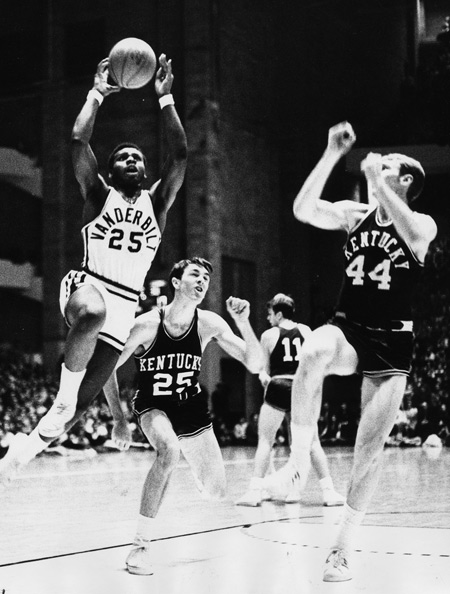 Perry Wallace in a game against the University of Kentucky. (Vanderbilt University)
