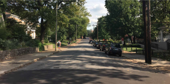 photo of current streetscape and parking
