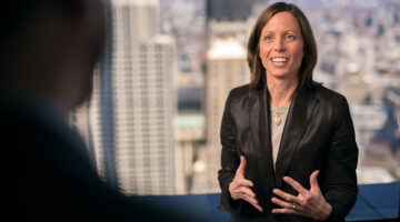 Adena Friedman in her NYC Nasdaq office.