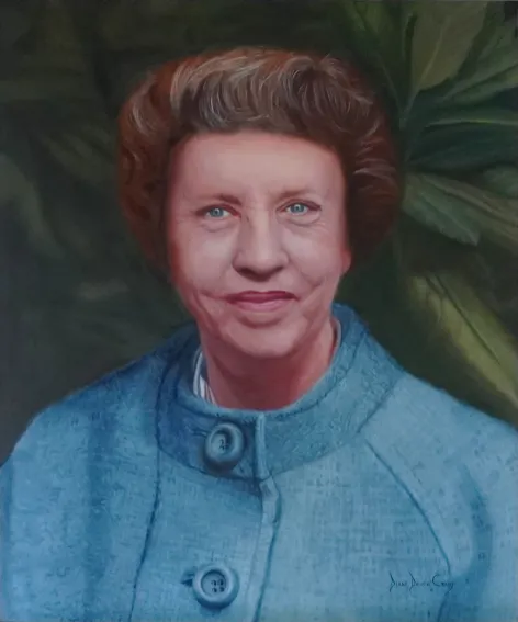 Portrait of Margaret Cuninggim, Vanderbilt's last dean of women, by Diane Davich Craig.