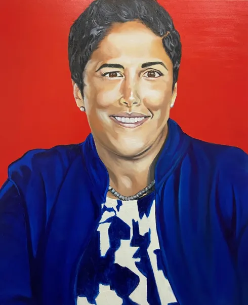 Portrait of Shirley Collado, by Donna Woodley.