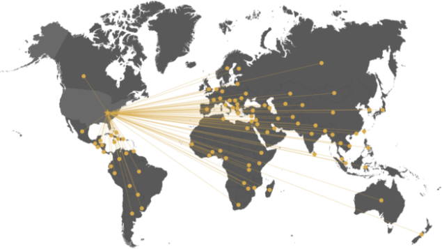Vanderbilt with shooting stars to rest of the world