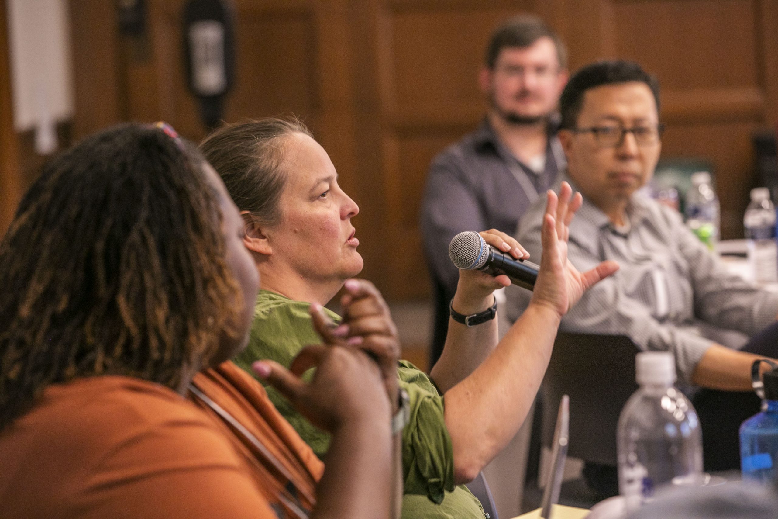 This is a picture of people at Vanderbilt Divinity School. 