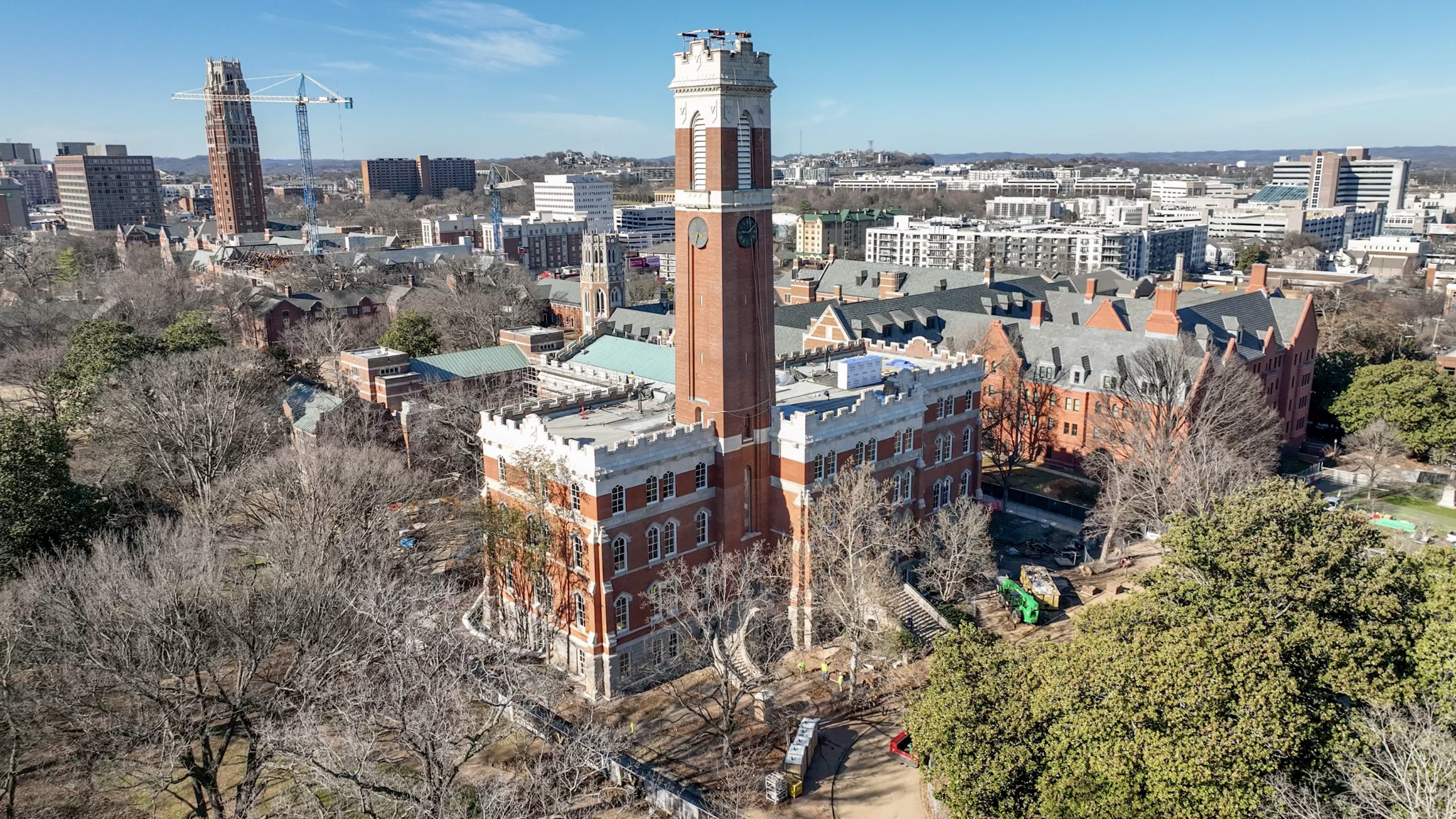 Drone footage of Vanderbilt campus