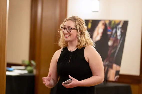 Student Performance Philia/Filia: Remembering David Earp, a concert with music by Blair Composition major Tatum Earp. Special Immersion Recital student project on Friday, Feb. 24 in the Zeppos Great Room. Photos by Joe Howell