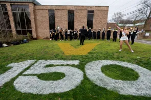 Members of the Vanderbilt Athletic Bands welcomed attendees to the March 24 ceremony in Langford Auditorium with rousing renditions of their most popular songs.