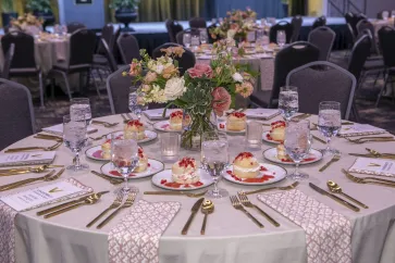 Students and faculty honored at the 2025 Graduate School Honors Banquet in the Student Life Center. (Vanderbilt University)