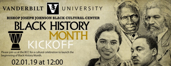 Black History Month Kickoff at noon on 2/1 at the BCC