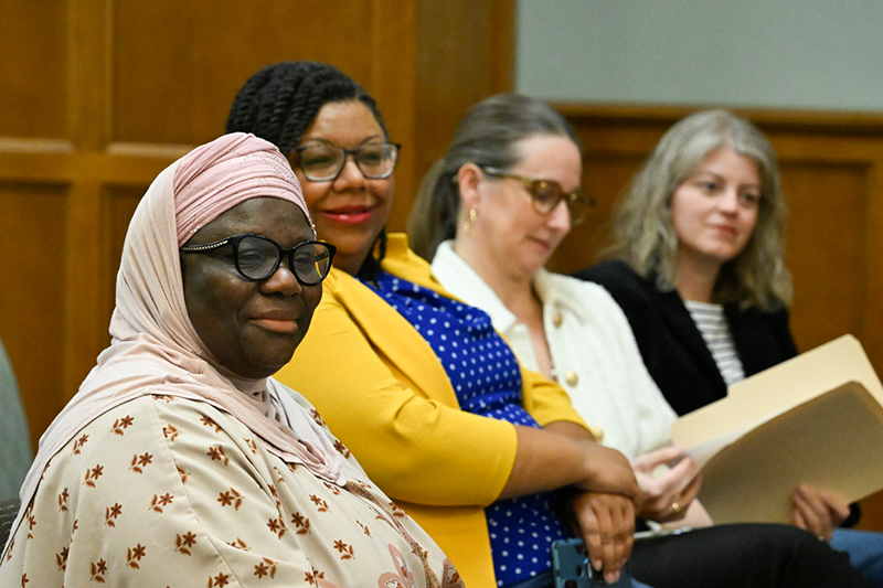 Left to right: Zulfat Suara, Delishia Porterfield, Angie Henderson and Quin Evans Segall