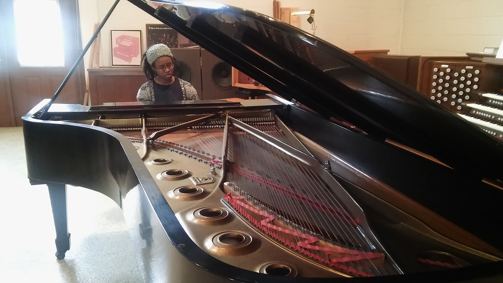 Krystal Grant Folkestad at the piano.