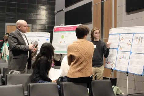 ISR student Liam Chapman presenting research