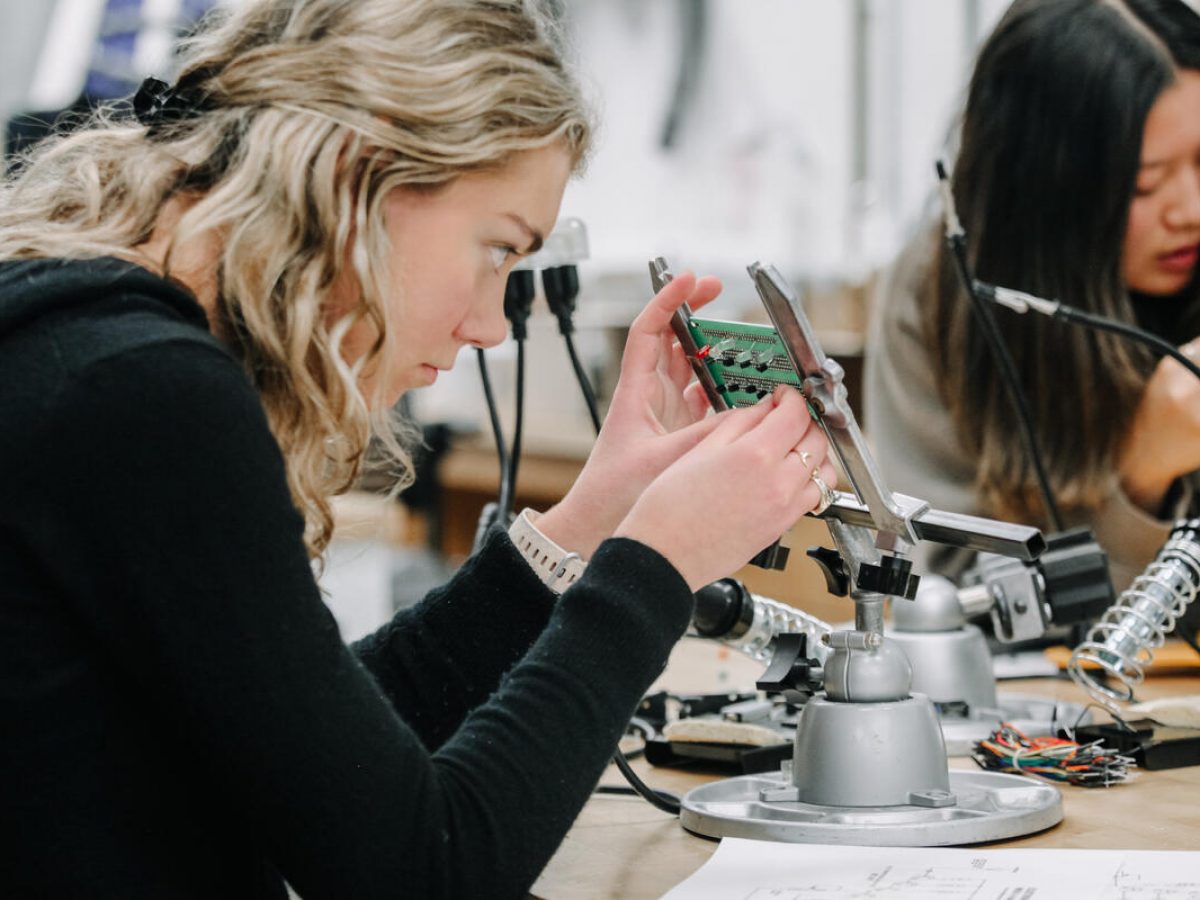 Working on an electrical makerspace project