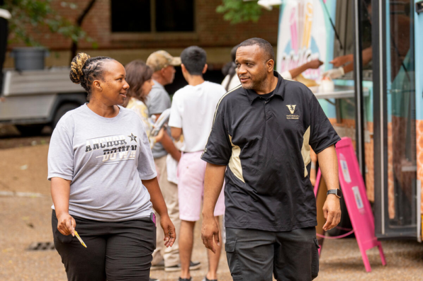Faculty, staff and students enjoy a festive Juneteenth Celebration of Freedom around Rand Hall. Food trucks, exhibits, rhythmic sounds of Nature’s Drummers and games were enjoyed by all attendees.