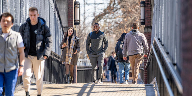 Campus students pedestrian bridge