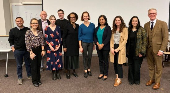 College of Arts and Science annual faculty award winners, Dec. 2022. Left to right: Gilbert Gonzales, Savanna Starko, John Geer, Alissa Hare, Nathan Schley, Tiffany Patterson, Elizabeth Meadows, Rupinder Saggi, Bianca Manago, Sheri Shaneyfelt, Roger Moore