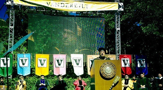 Chancellor speaking at Commencement