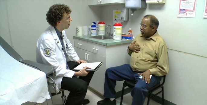 Doctor and Patient at Shade Tree