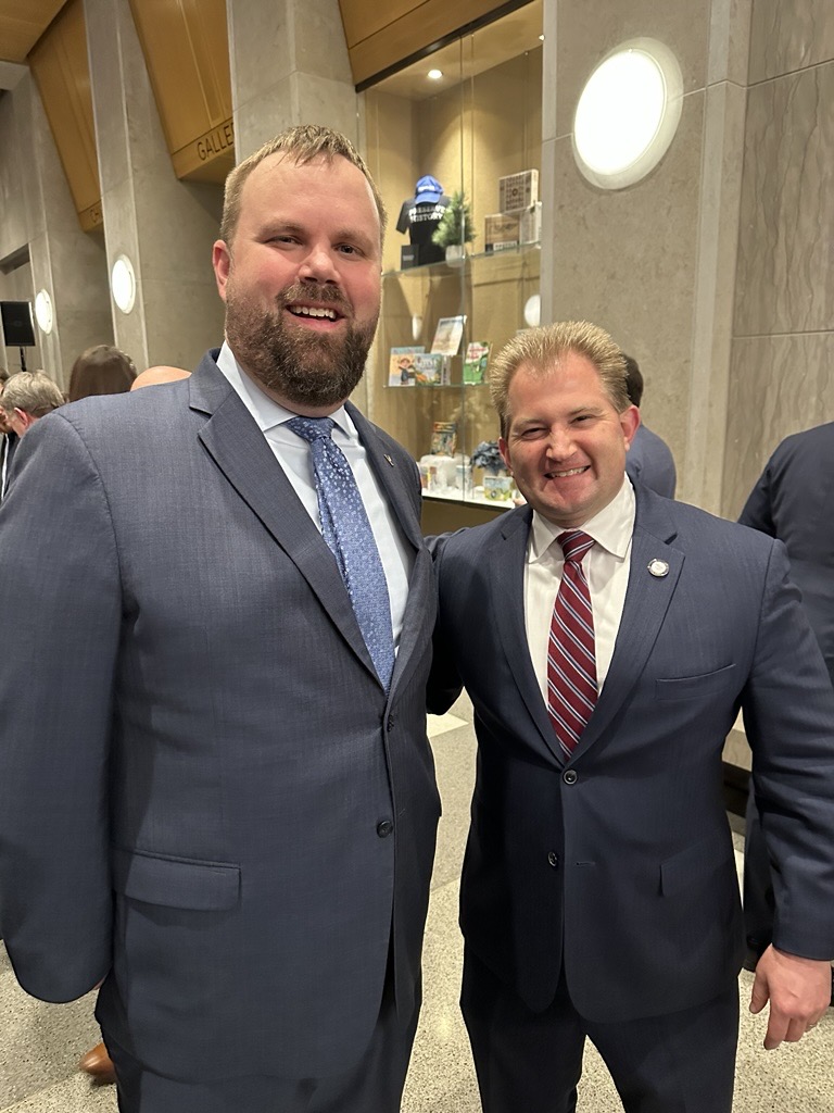 Assistant Vice Chancellor for State Government Relations Daniel Culbreath met with House Majority Leader William Lamberth (R-Portland) (Vanderbilt University)