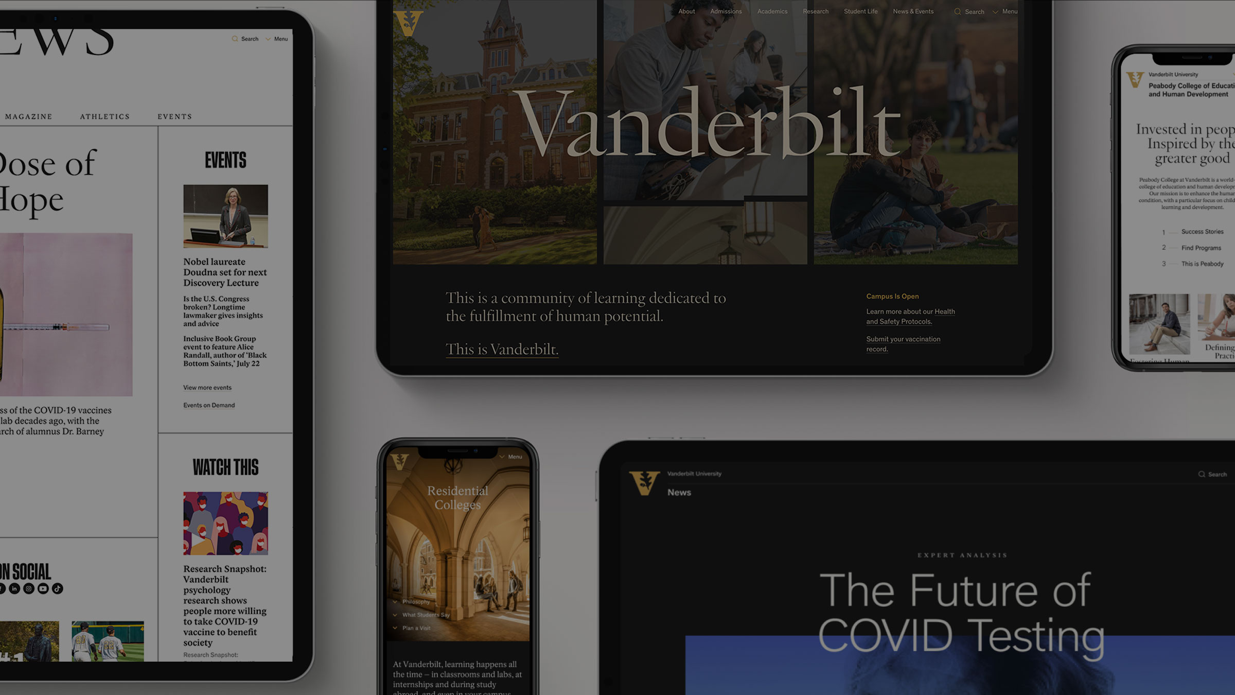 Screenshot of new webpage
