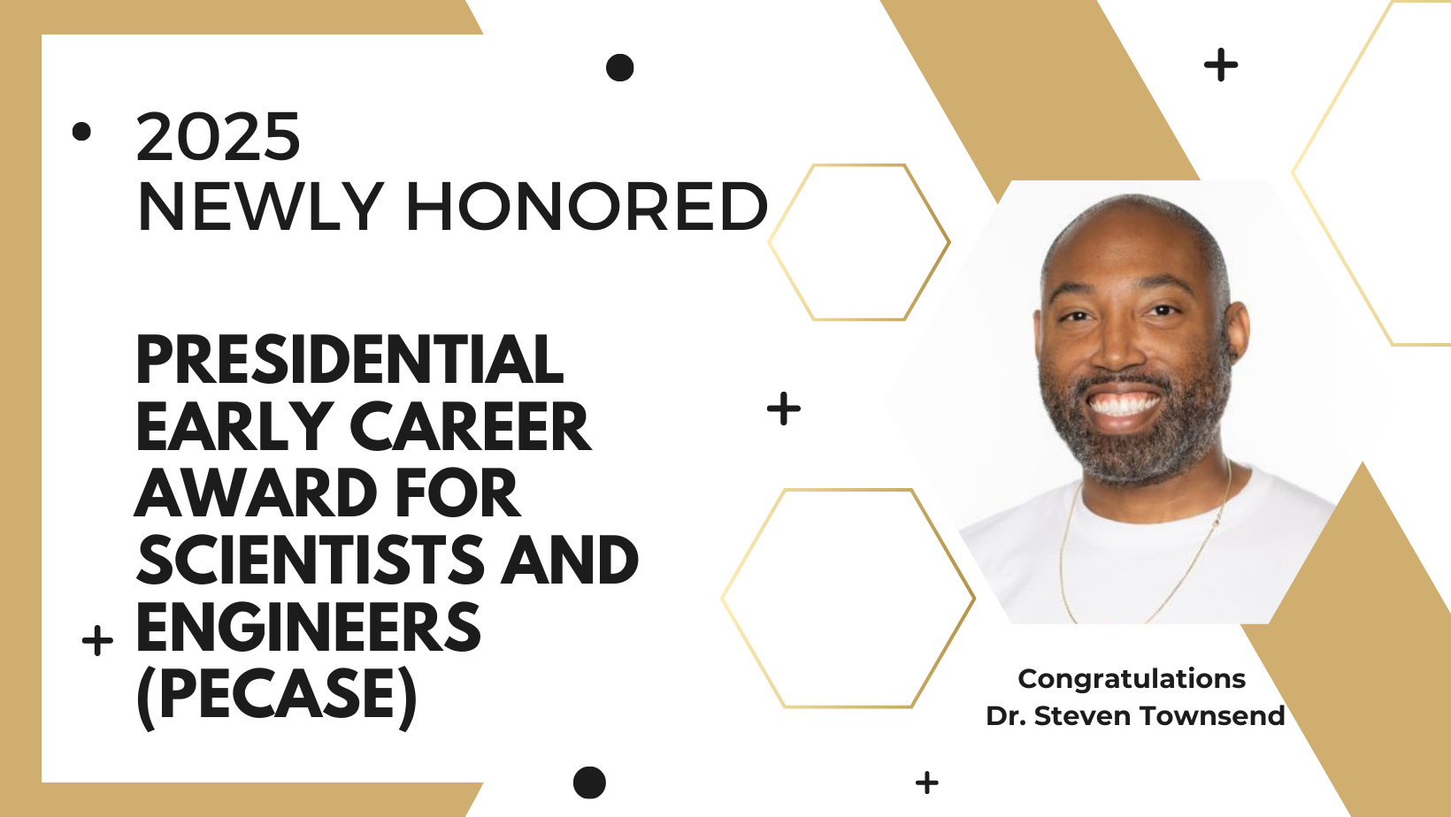 Steven Townsend receives a 2025 Presidential Early Career Award for Scientists and Engineers (PECASE)