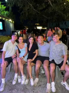 Rachael Perrotta, center, and friends in October 2023 (Submitted photo)