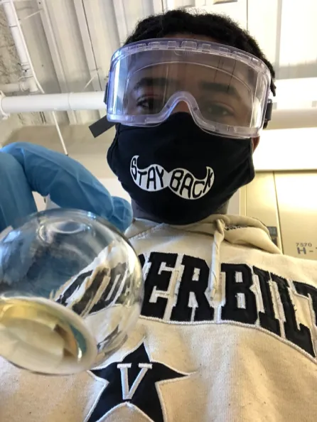 JJ Johnson working in a chemistry lab (Submitted photo)