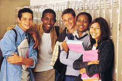 students in the school hall