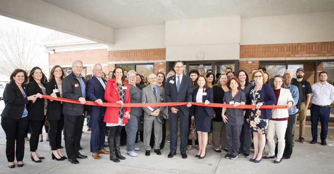 Officials with VUMC and Rutherford County Chamber of Commerce at the March 24 ribbon cutting for the new Vanderbilt Eye Institute location in Murfreesboro. (photo by Susan Urmy)