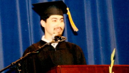 Keivan Stassun delivered the astronomy/physics valedictory speech at his 1994 graduation from University of California–Berkeley. (Submitted photo)
