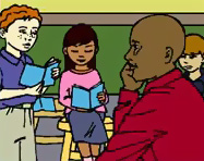 mr. carter watches his class read