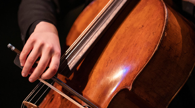 Blair School of Music cello player