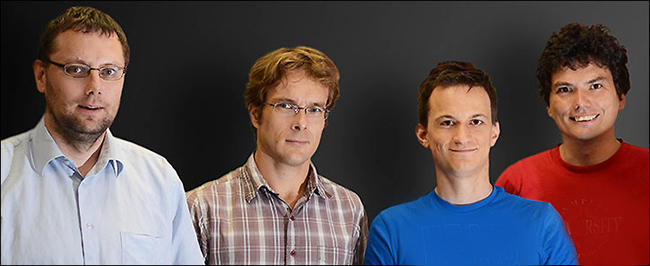 MarmotE team members (L-T) Peter Horvath, Peter Volgyesi, Sandor Szilvasi and Miklos Maroti.