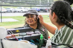 Families got into the Commodore spirit before the game against Wake Forest.
