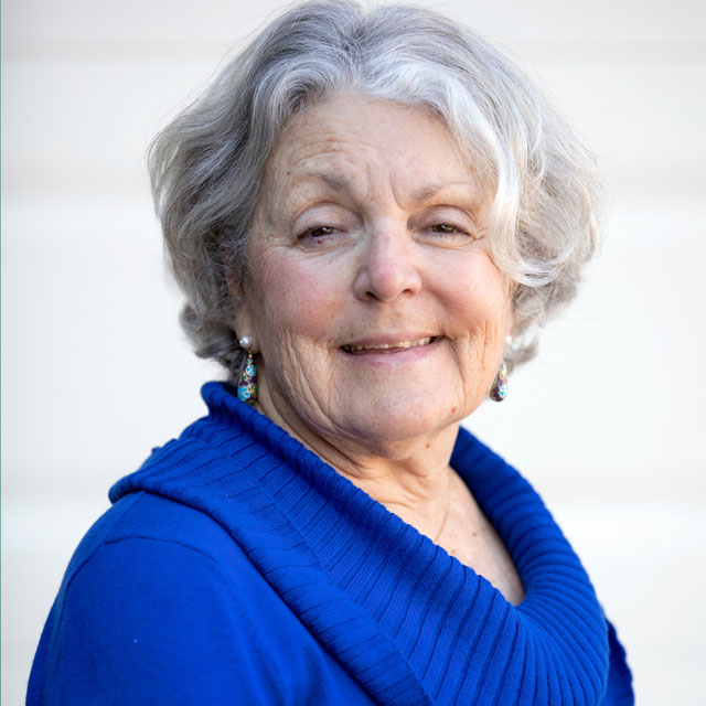 Head and shoulder shot of Parkinson's patient Anne Virostko