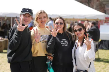 Vanderbilt community members enjoyed a party on Alumni Lawn March 25 as part of the Sesquicentennial kickoff celebration. (Joe Howell)
