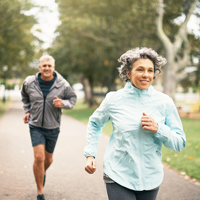 Couple running