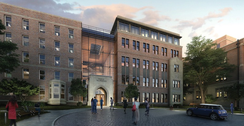 very detailed drawing of building facade