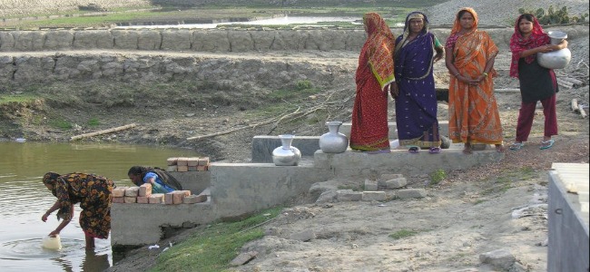 We chose to set our research in the context of the poldered landscapes of southwest Bangladesh, where environmental stresses from groundwater salinity, waterlogging, storm surges, and land-use change are among the most severe in the nation. Water security has emerged as one of the most prominent sources of stress for people living in the study area. 