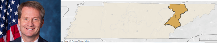 Rep. Tim Burchett, map of TN Congressional district 2