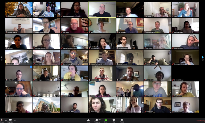 Attendees take part in last week’s online Medical Scientist Training Program seminar.