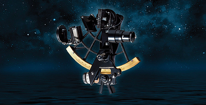 astrolabe superimposed on starry sky