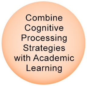 Combine cognitive processing strategies with academic learning.