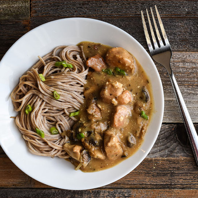 healthy chicken stroganoff