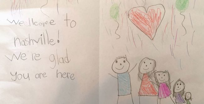 Vanderbilt English Language Center staff and their families recently collaborated with the Nashville International Center for Empowerment on a project to help resettle Afghan evacuees in Nashville.