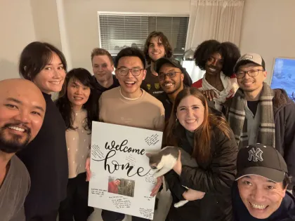 Aaron Feng with friends in New York City (Submitted photo)