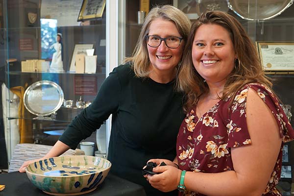 Nurse-Midwifery Academic Director Julia Phillippi with student Emily Behrend at the program’s recent Honoring of Hands ceremony