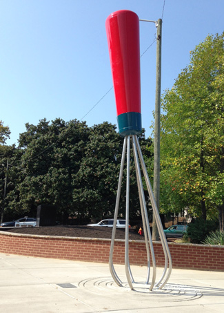 "Good Eats," a metal sculpture by Memphis-based artist Wayne Henderson, will double as a bike rack. (Vanderbilt University)