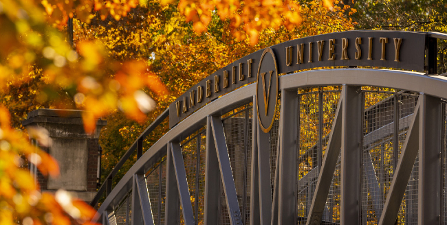 The 21st Avenue South pedestrian bridge in the fall