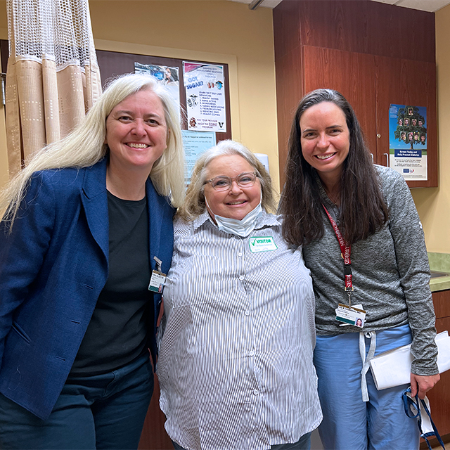 Patient with her health care team